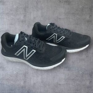 New Balance 680 Fresh Foam Sneakers  Womens 9.5 Black/White Athleisure Running